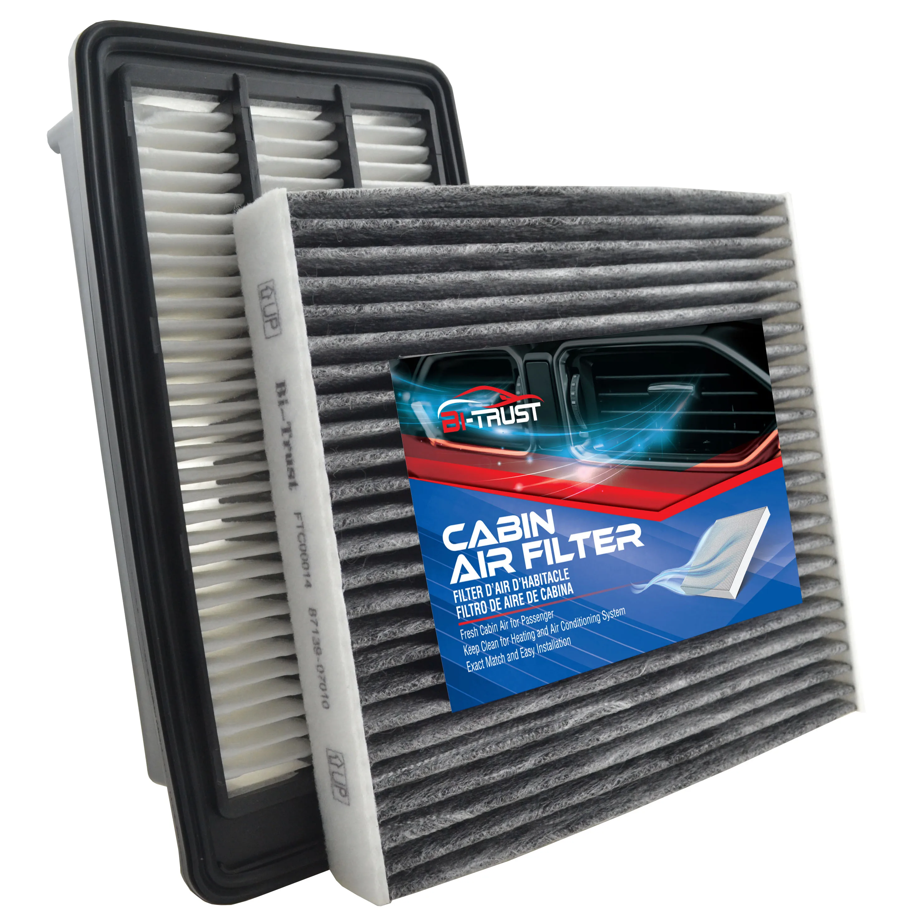 

Bi-Trust Engine & Cabin Air Filter for Honda Civic 16-20 Honda CR-V 17-20 1.5L Turbo Only CA12050