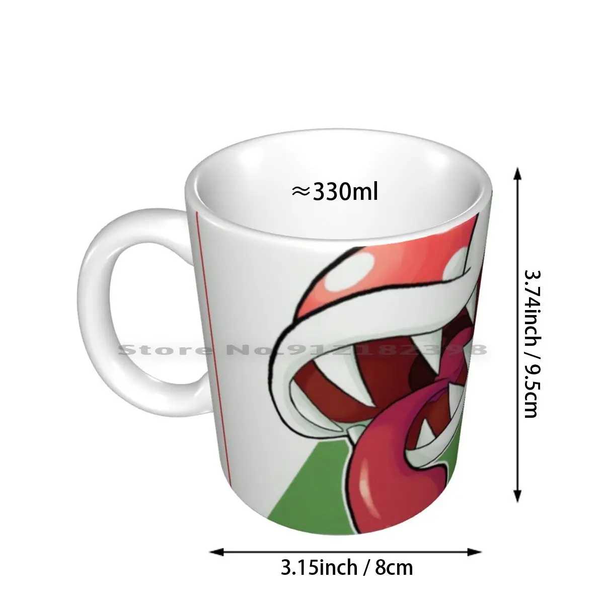 Smash Ultimate #70 : Piranha Plant Ceramic Mugs Coffee Cups Milk Tea Mug Piranha Plant Super Smash Bros Super Smash Bros