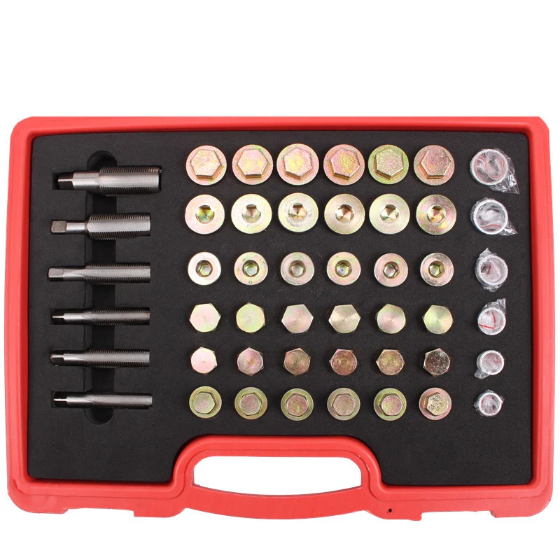 114-piece set of Special tools for Repairing the Sliding Teeth of the Oil Sump screw of the automobile oil pan, repairing