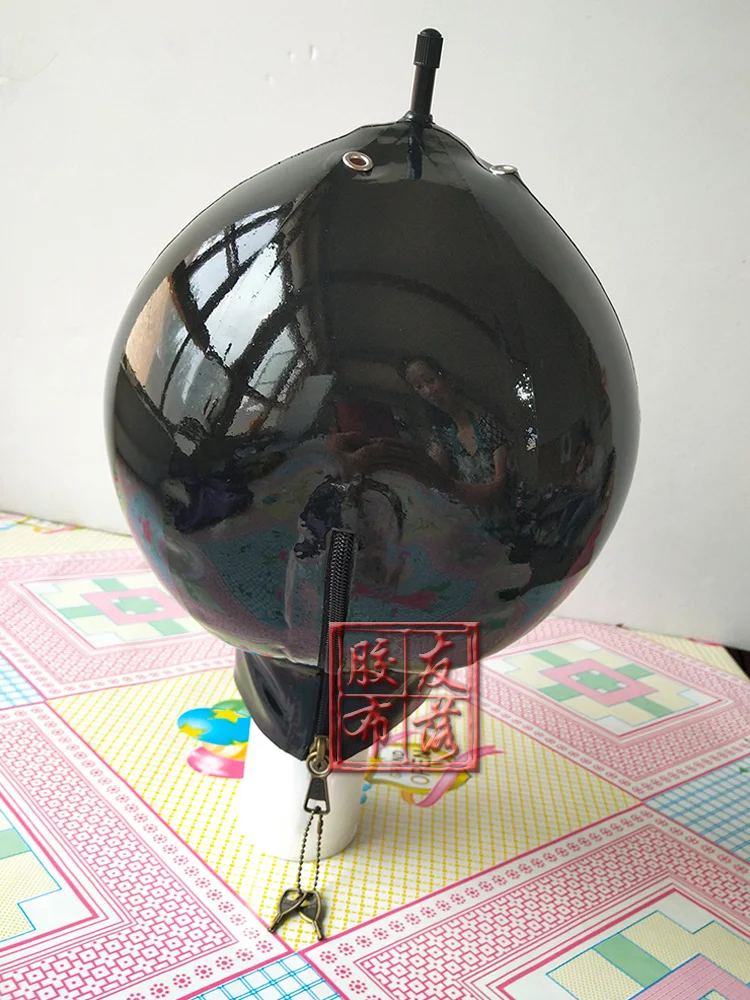 latex mask inflatable mask with lock zip D Ring CUTOMIZED(zip only black)