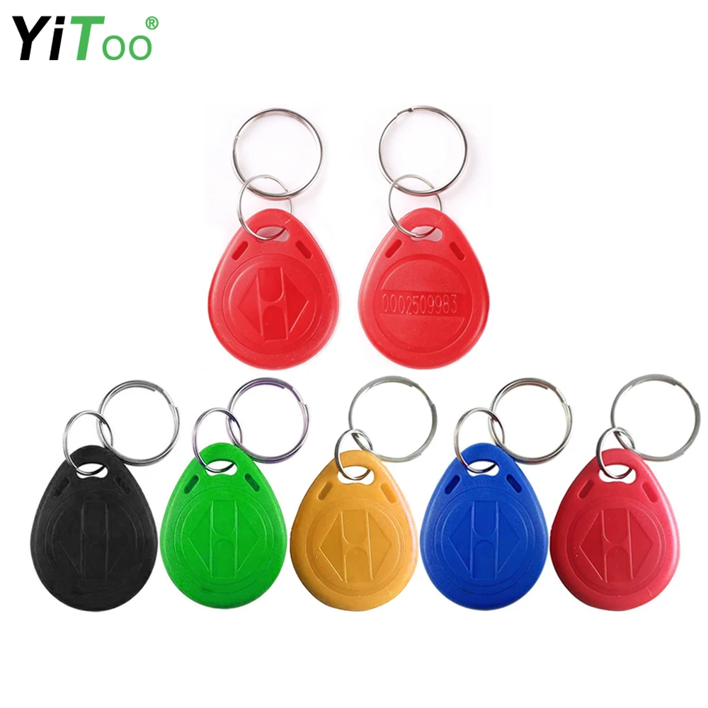 YiToo 5pcs 125KHz RFID Key Fobs Access Control Card for Door Access Control TK4100/EM4100 EM Token Tags, 5 Colors