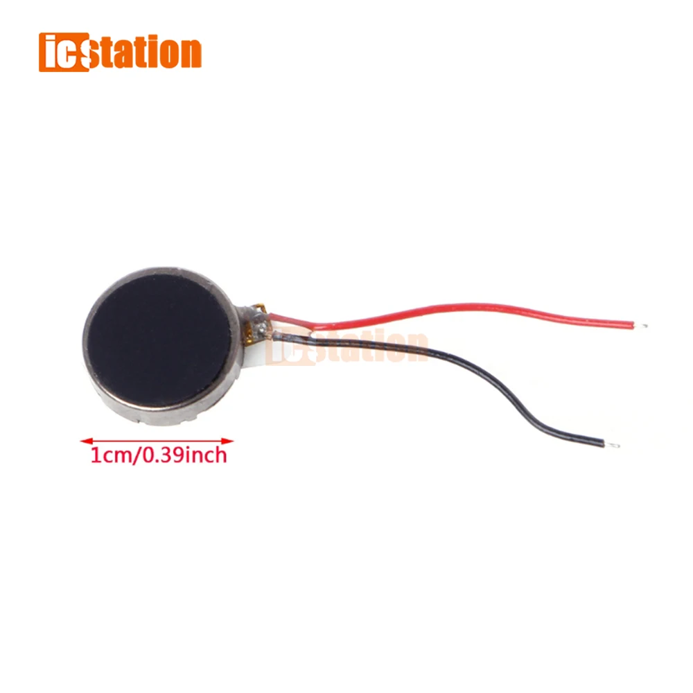 10 Buah DC 3V 70mA 12000 ± 2500RPM Motor Getaran Penggetar Datar Koin Telepon Y98E 8*3.4Mm Pager Motor Mini Mikro