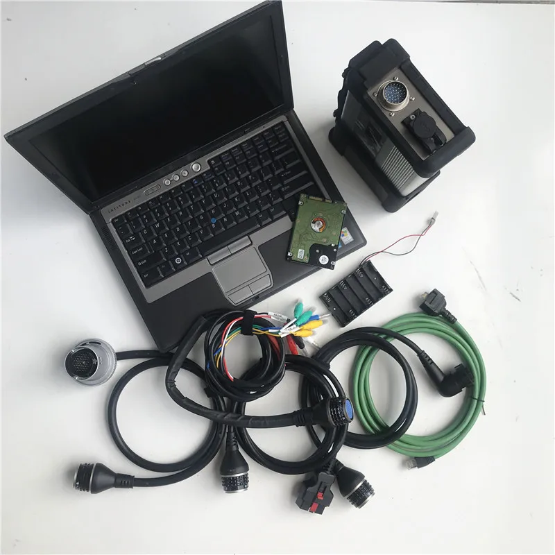 2024.12V MB Star C5 newest software install Laptop D630 4g ram diagnosis PC + SD Connect Compact 5 auto scanner diagnostic tool