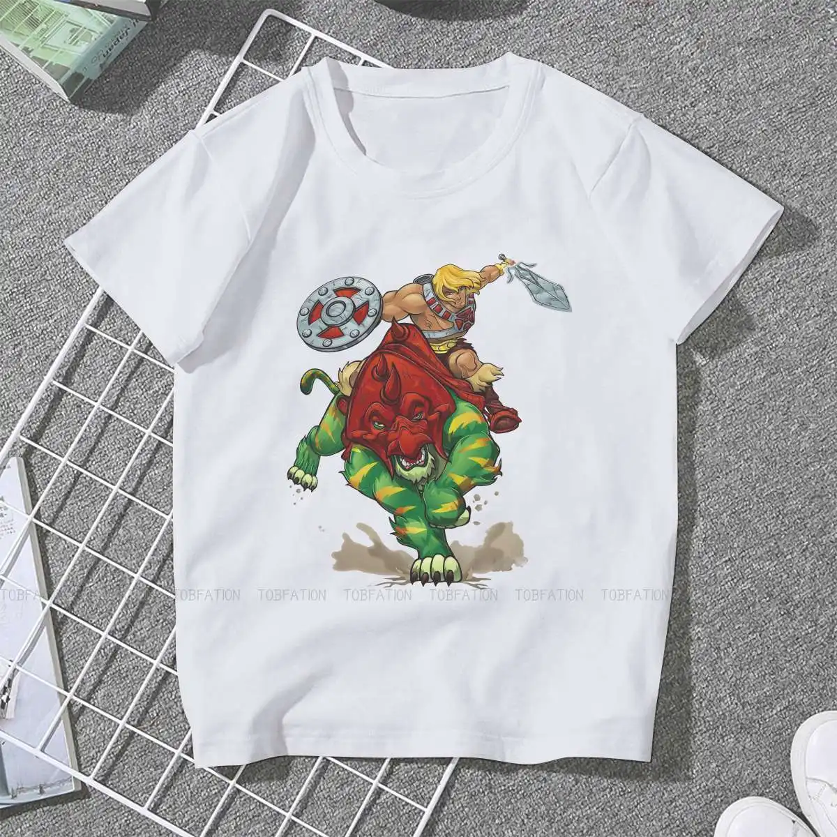 Battlecat Female Shirts He-Man and the Masters of the Universe Oversized Vintage Women Top Harajuku Casual Feminine Blusas