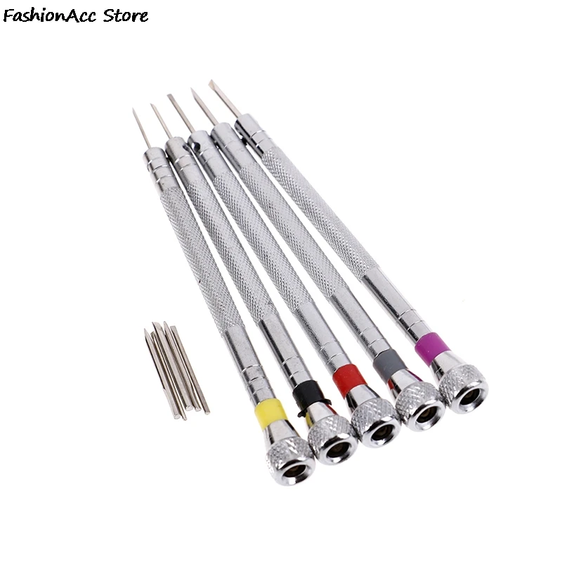 5 Pcs/set Clock Watch Tools Parts Mini Tone Screwdriver Set Link Pin Remover Screwdrivers for Watch Repair Tool Kit