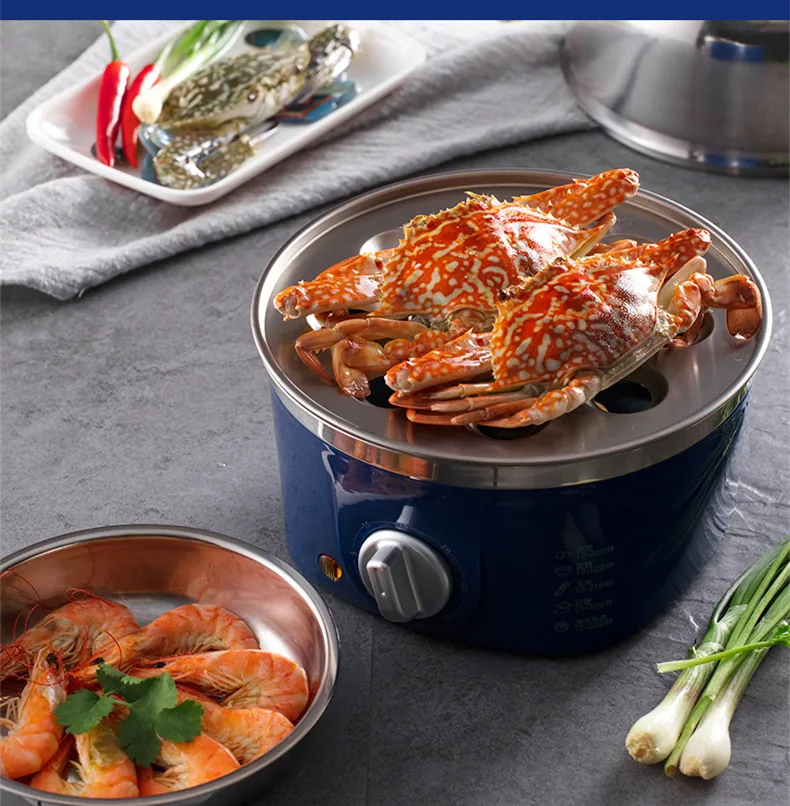 220V Household Electric Steaming Cooker Stainless Steel Multi Cooker 2 Layers Electric Steamer Stewed Egg Custard Cooker