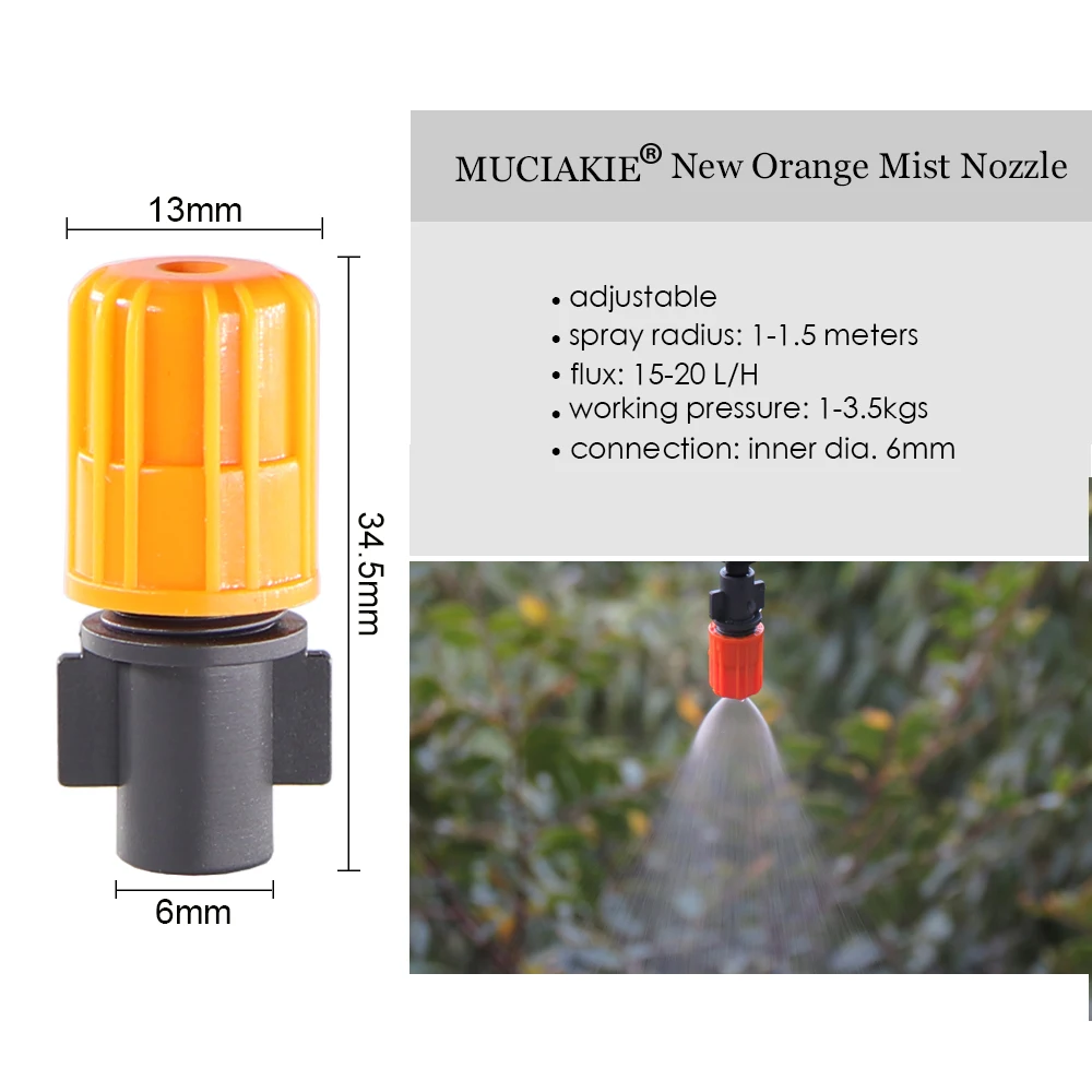 MUCIAKIE 20PCS Bird Nest Adjustable Misting Micro Flow Dripper Sprinkler Garden Irrigation Sprayer Watering Atomization Nozzle