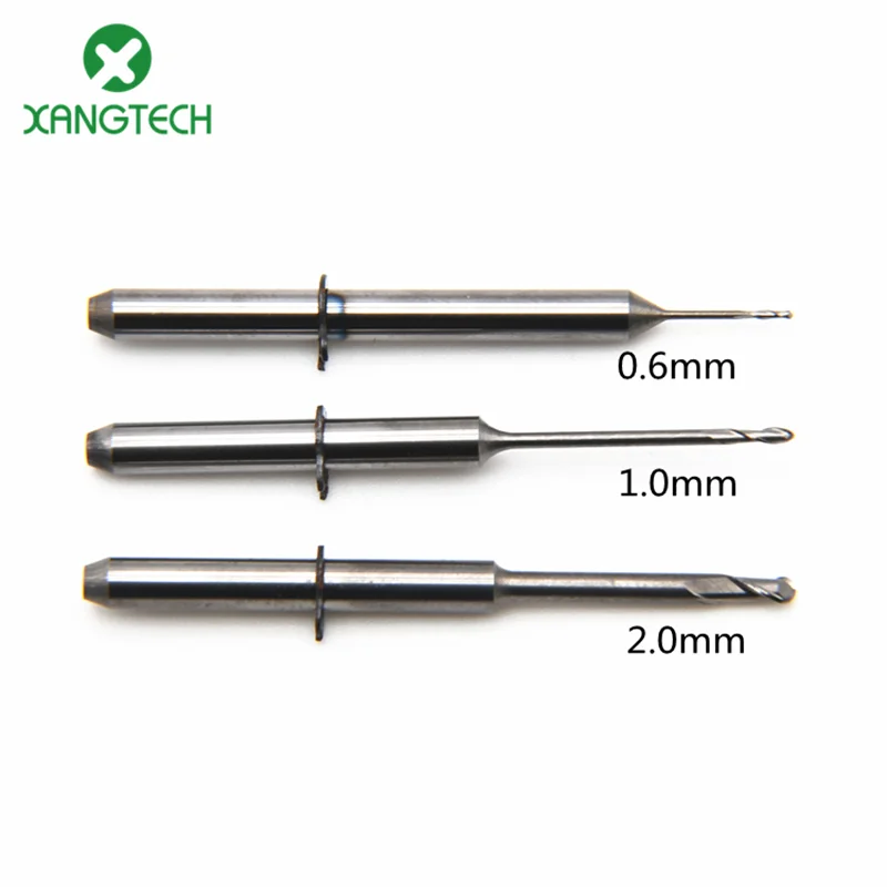 Xangtech vhf k5 zircônia/pmma que mói bur 0.6/1.0/2.0mm para o laboratório dental