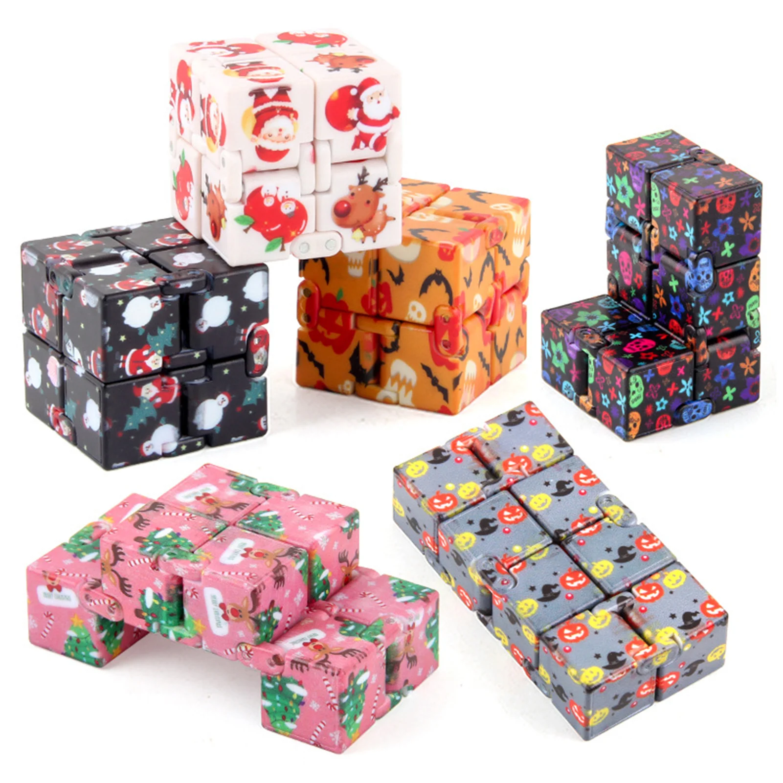 Infinito Cube Anti-Stress Fidget Brinquedos, Criativo Infinito Cube, Escritório Flip Cubic Puzzle, Parar o stress Apaziguador, Brinquedo autismo