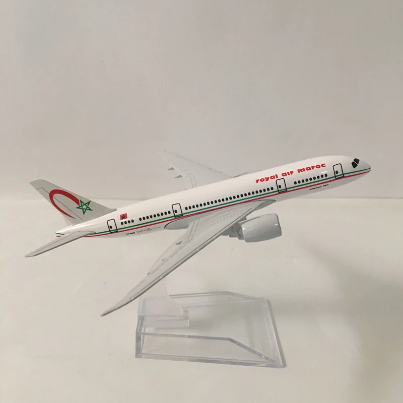 JASON TUTU 16cm Royal Air Maroc Boeing 787 Model samolotu Diecast Metal Samoloty w skali 1/400