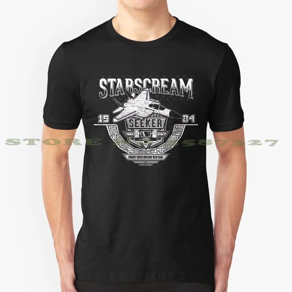 Starscream legal design camiseta na moda incrível vetor legal paródia cultura pop venda tv filme de banda desenhada anime