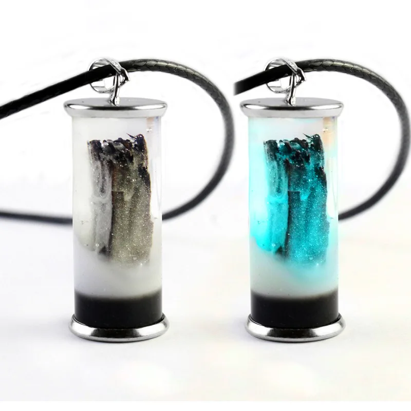 Daisy Dried Flower Glass Necklace Solidification Time Drifting Wishing Bottle Creative Handmade Resin Luminous Pendant