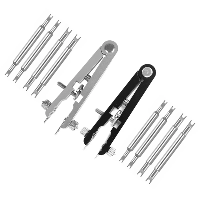 Watches Spring Bar Repair Tool Tweezer V-Shaped Disassembly Dismantling with 8 Pins 6825 Strap Band Removal Tools