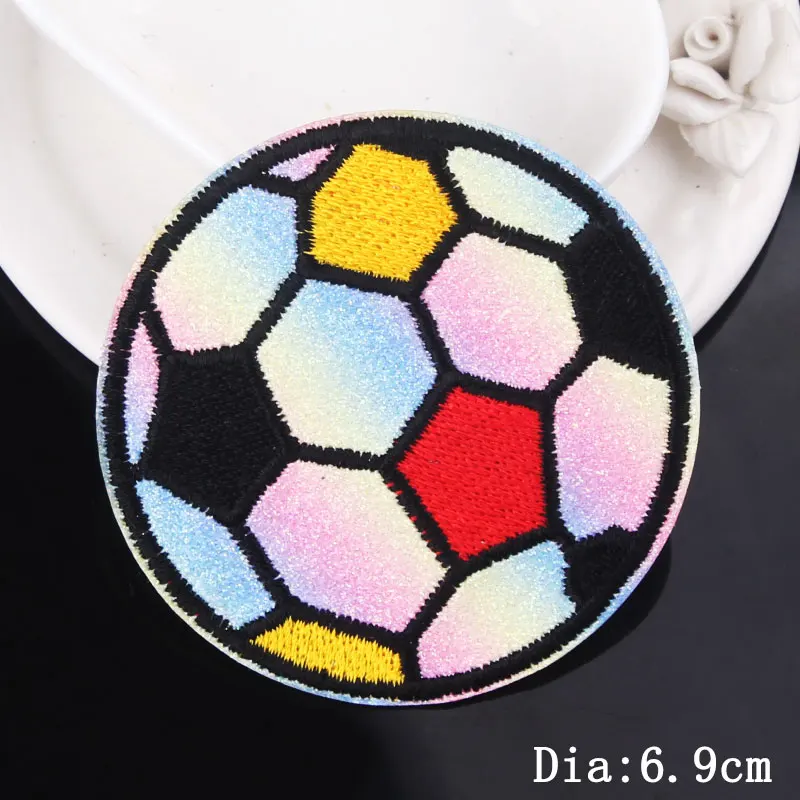 Embroidered Soccer Patches Iron On Patches For Clothes Basketball Tennis Stickers Embroidery Patch Ball Patch Applique On Clothe