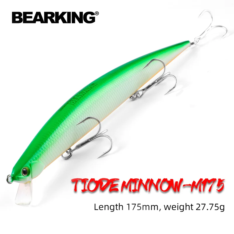 BEARKING PRO 175mm 27.7g quality fishing lures hard bait flaoting slim quality wobblers minnow Artificial Bait Tackle