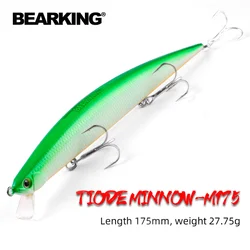 BEARKING PRO 175mm 27.7g quality fishing lures hard bait flaoting slim quality wobblers minnow Artificial Bait Tackle