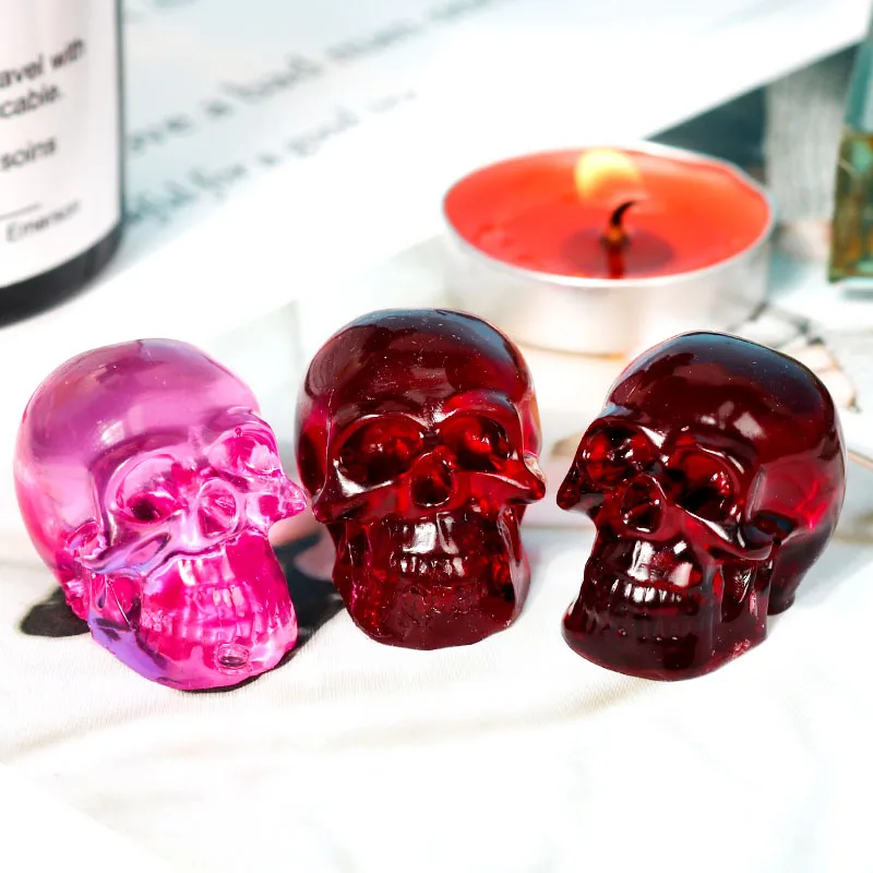 DIY Skull Silicone Mold For Necklace Bracelet Jewelry Making Skull Candle Decortaion Mold Epoxy Resin Casting Mould