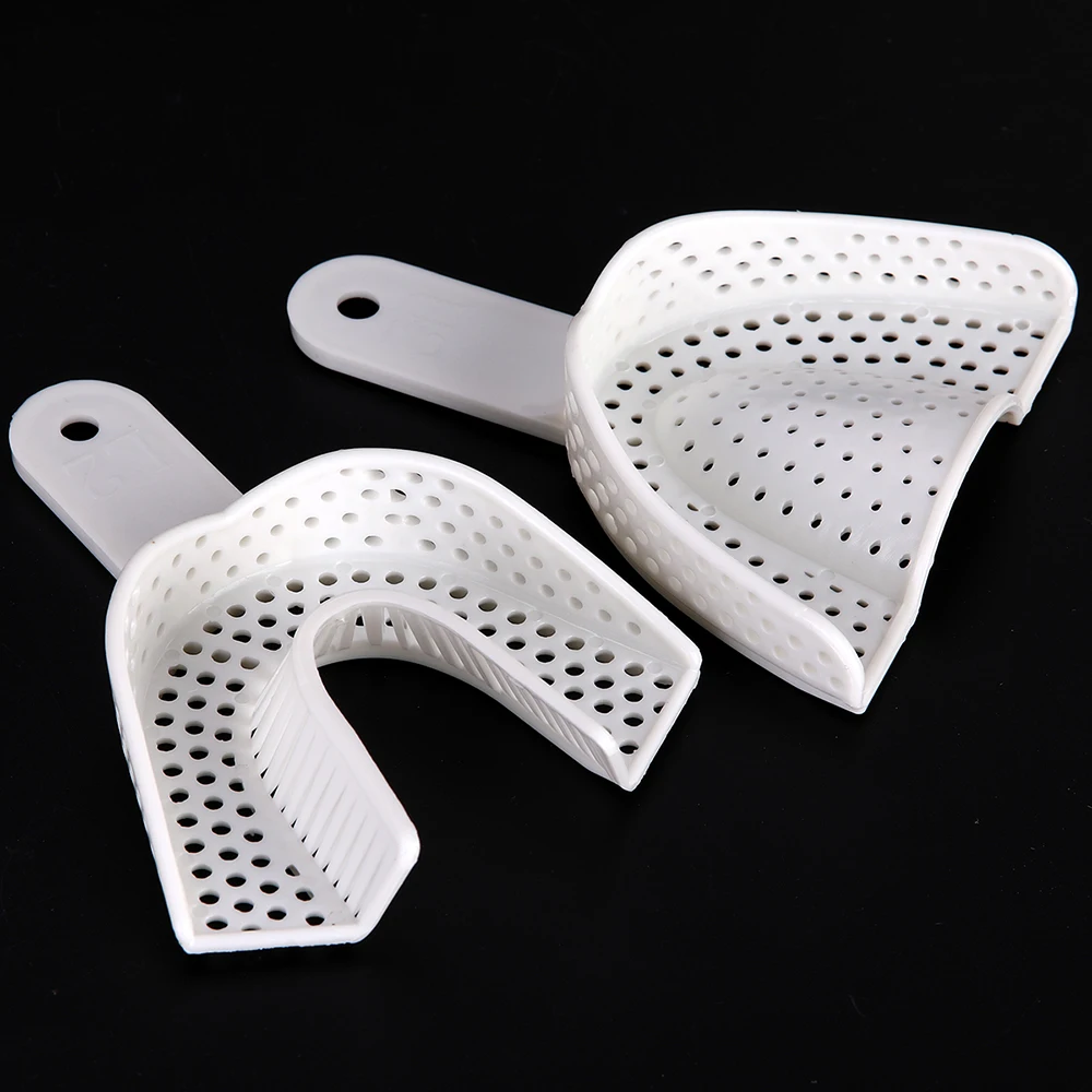 5 pairs Dental Impression Plastic Trays Without Mesh Tray Dentist Tools Dentistry Lab Material Teeth Holder Trays