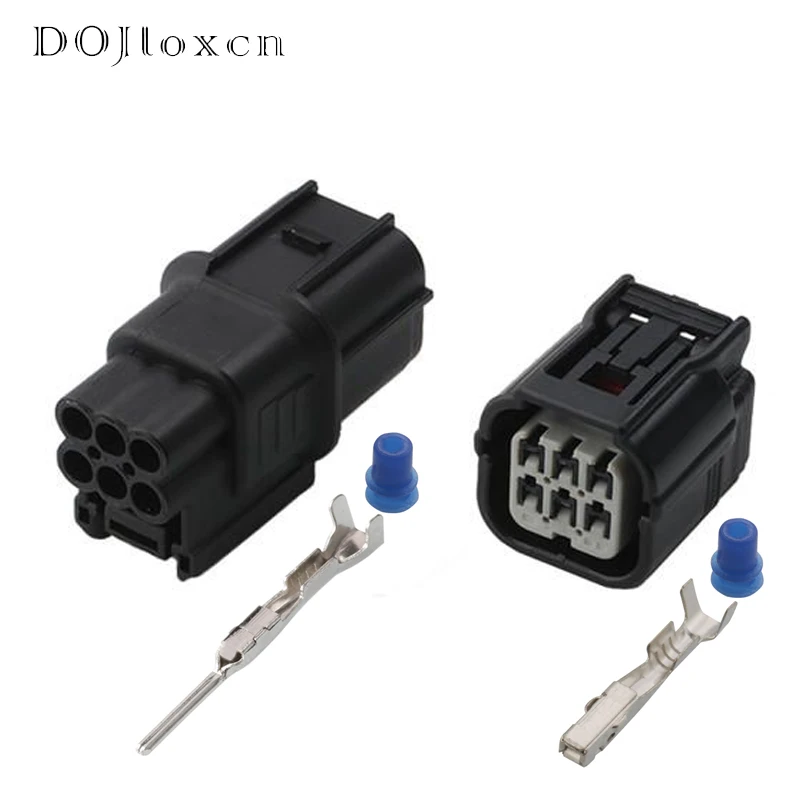 1/5/10/20/50 Sets 6 Pin HV HVG 040 Series Female Male Cable Wiring Connector Auto Spade Plug With Terminal 6188-4908  6189-7040
