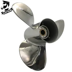 Captain Propeller 11x15 apto para motores fueraborda Yamaha F30 50HP F40 F50 60 HP acero inoxidable 13 diente Spline RH 663-45943-01-EL