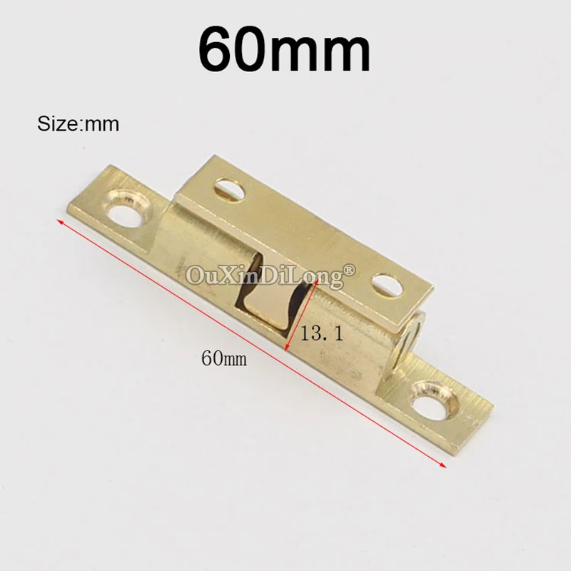 BRAND NEW 10PCS 60mm Pure Brass Cupboard Drawer Cabinet Double Ball Catch Door Latch Touch Beads