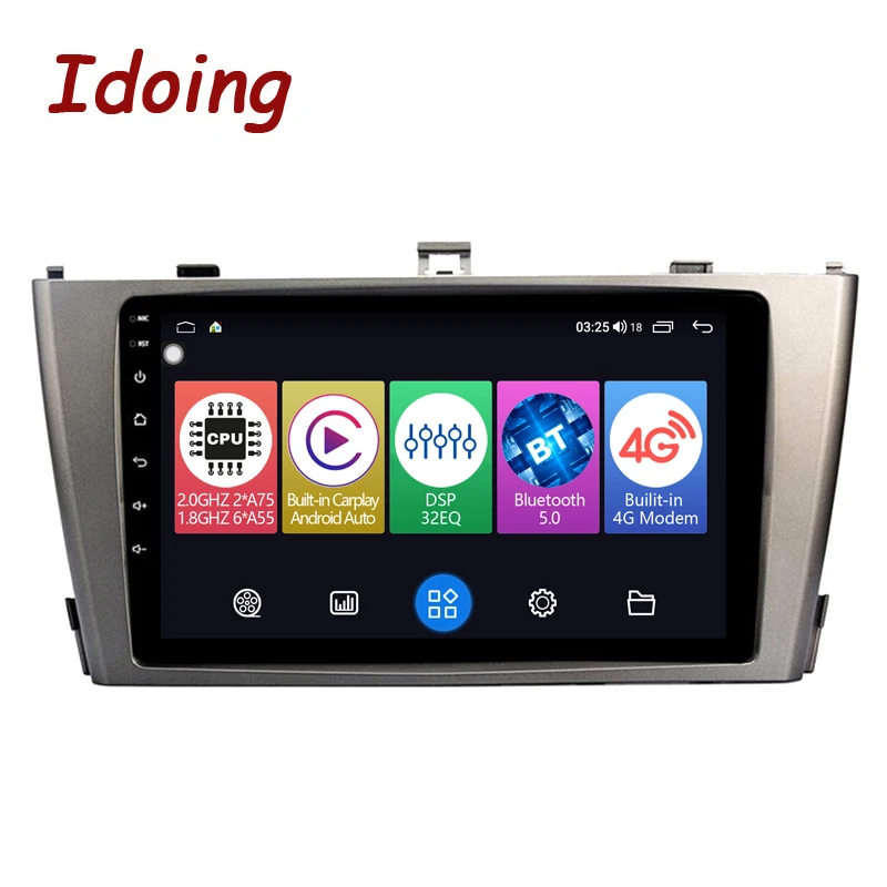 

Idoing Car Stereo Head Unit For Toyota Avensis 3 2008 - 2015 Car Radio Multimedia Video Players Navigation GPS Android12 No 2din