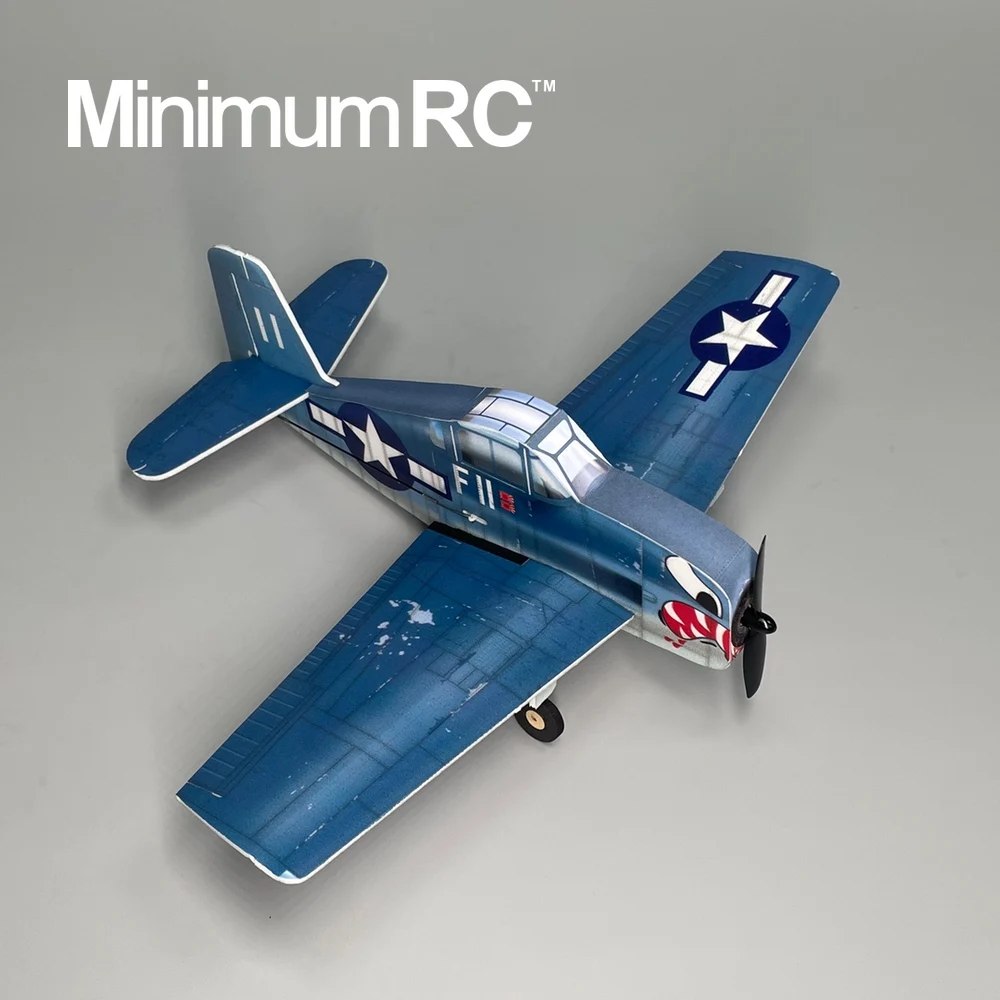 الحد الأدنى RC F6F Hellcat 4 قنوات مقاتلة 320 مم لعبة طائرة التحكم عن بعد