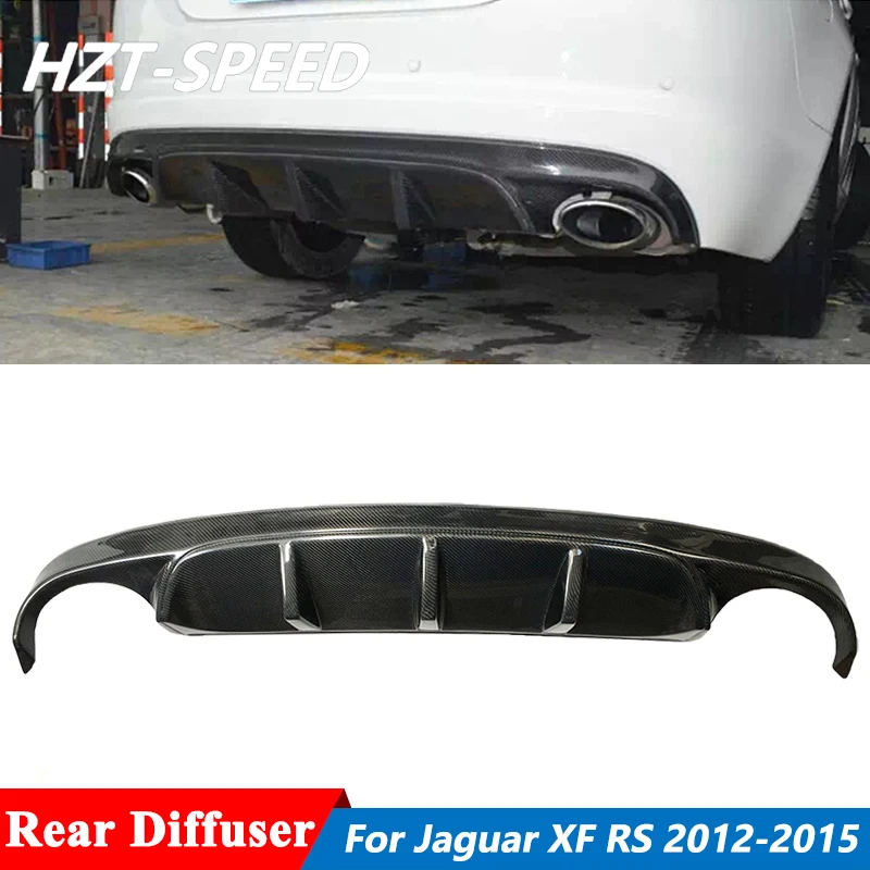 

Real Carben Fiber Rear Lip Back Bumper Diffuser For Jaguar XF RS Car Body Kit 2012-2015