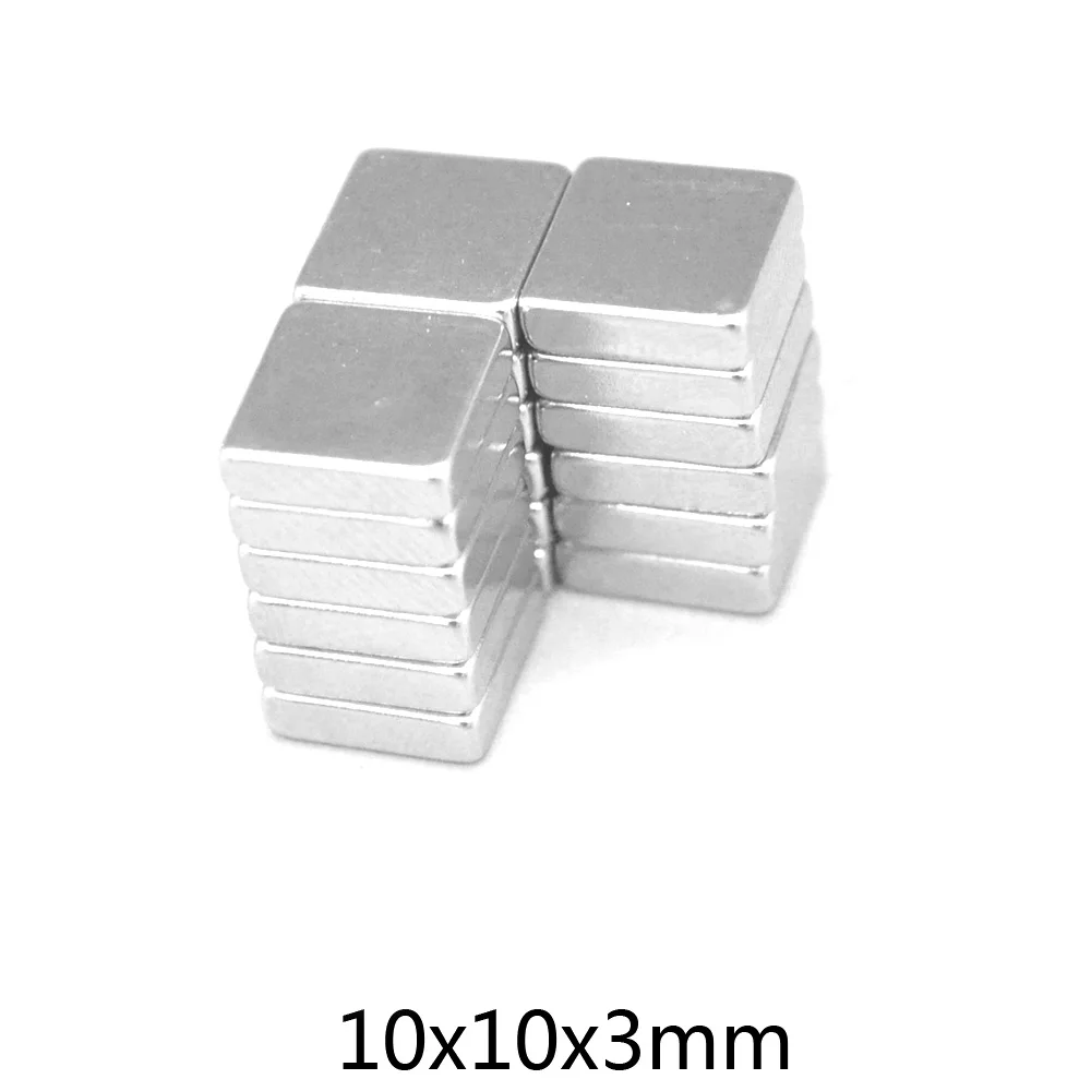 

10~200pcs 10x10x3 mm Quadrate Super Powerful Magnets 10x10mm Neodymium Magnetic N35 10x10x3mm Block Strong Magnet 10*10*3 mm