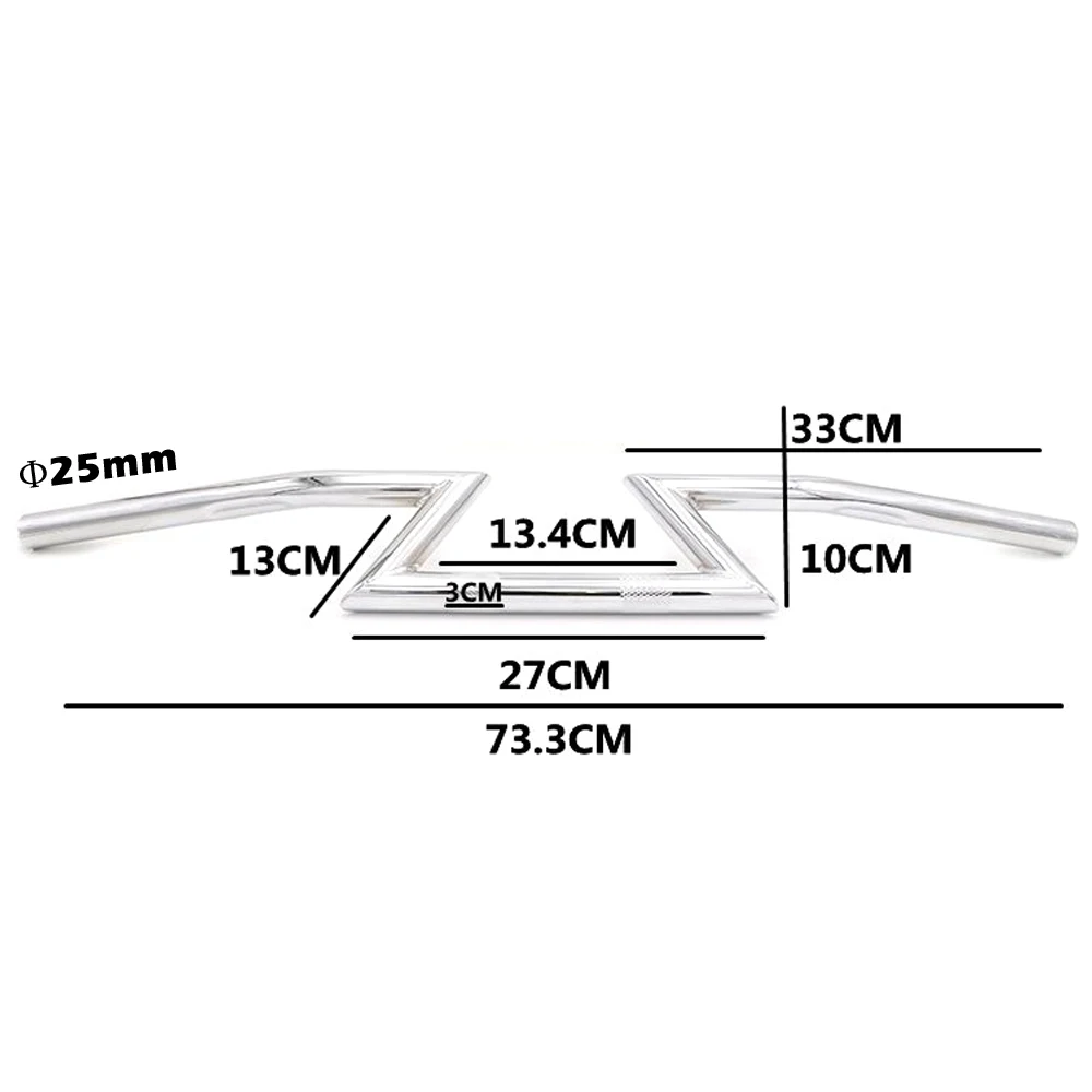 Retro Motorcycle Handlebar 25mm 1\'\' for XL 883 1200 X48 Dyna Softail Cruisers Bobber Chopper Cruiser Scooter Handle Bar Z-Bars