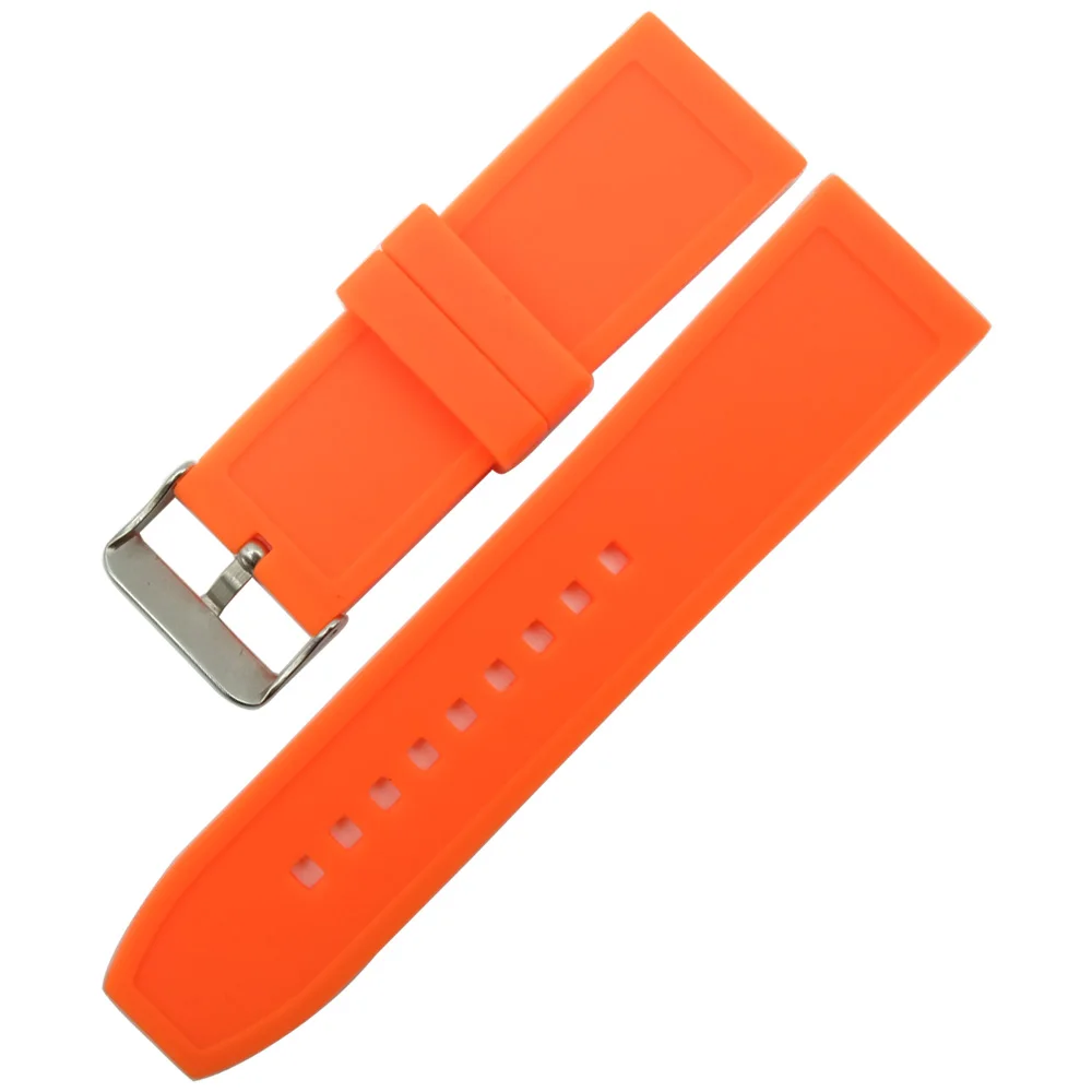 16 18 20 22 24 26 28 mm Waterproof Rubber / Silicone Sport Watch Band Strap Watchband + Stainless Buckle Watch Bracelet +Tools