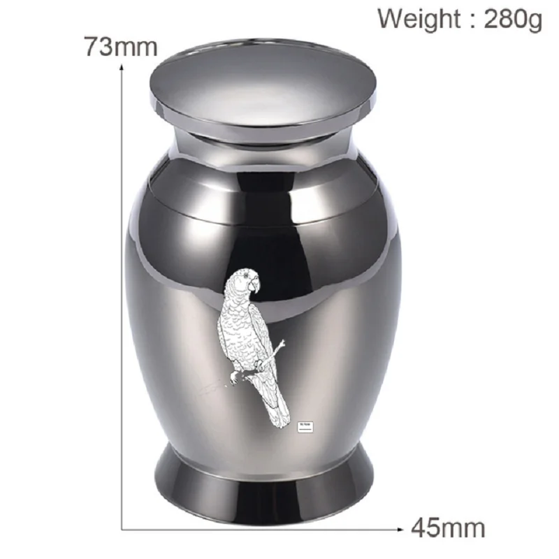 IJU028 Waterproof Royal Blue Stainless Steel Urns Pet Human Memorial Ashes Keepsake Cremation Urns+Display Box