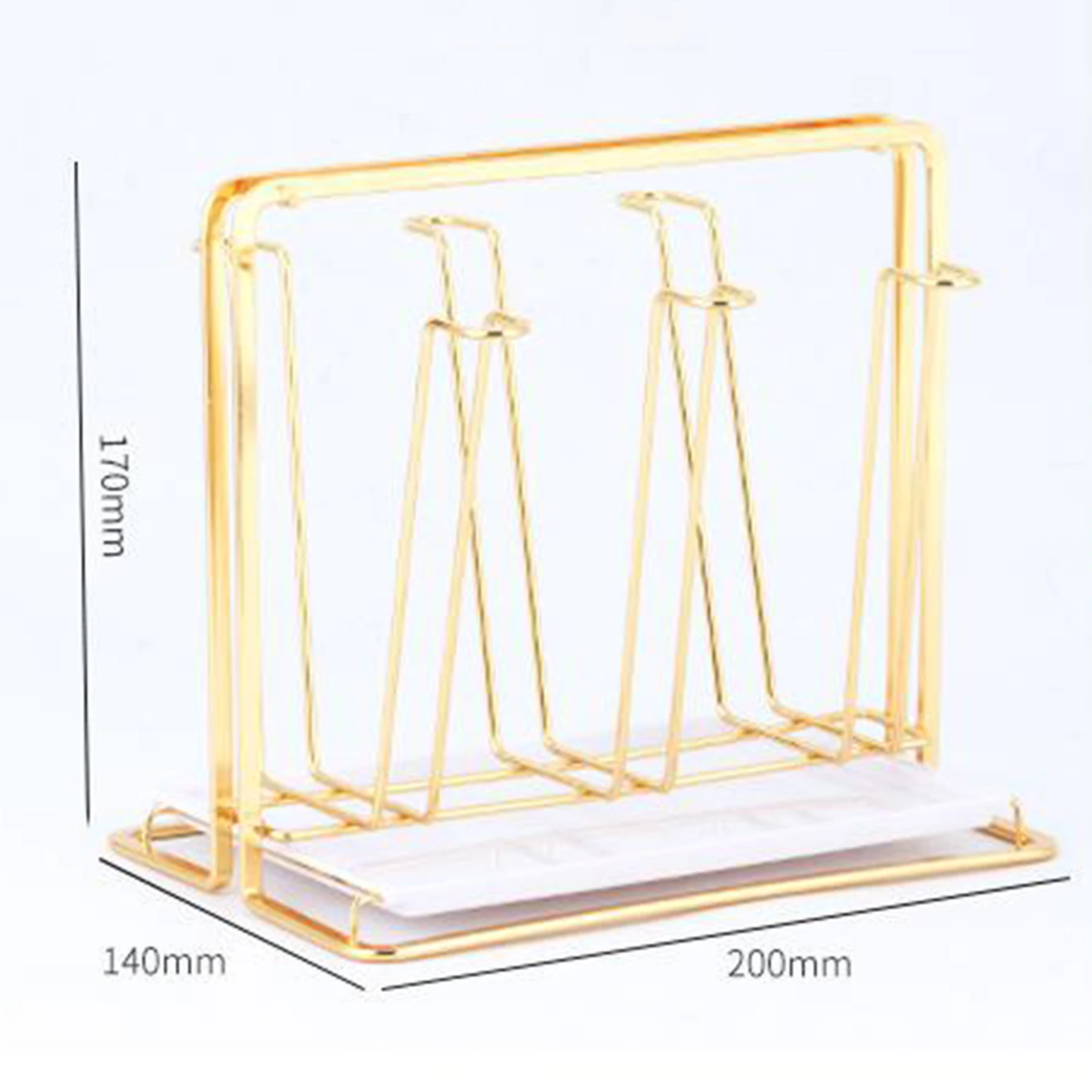 Minimalist Golden Cup Drying Rack Stand Iron 6 Cups Drainer Holder Mugs Tree Coffee Cup Napkin Holders Bottle Drying Rack