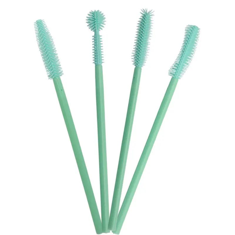 50 pcs Silicone Eyelashes Brushes Disposable Mascara Wands Applicator Eye Lash Brush Eyelash Extension Makeup Tools