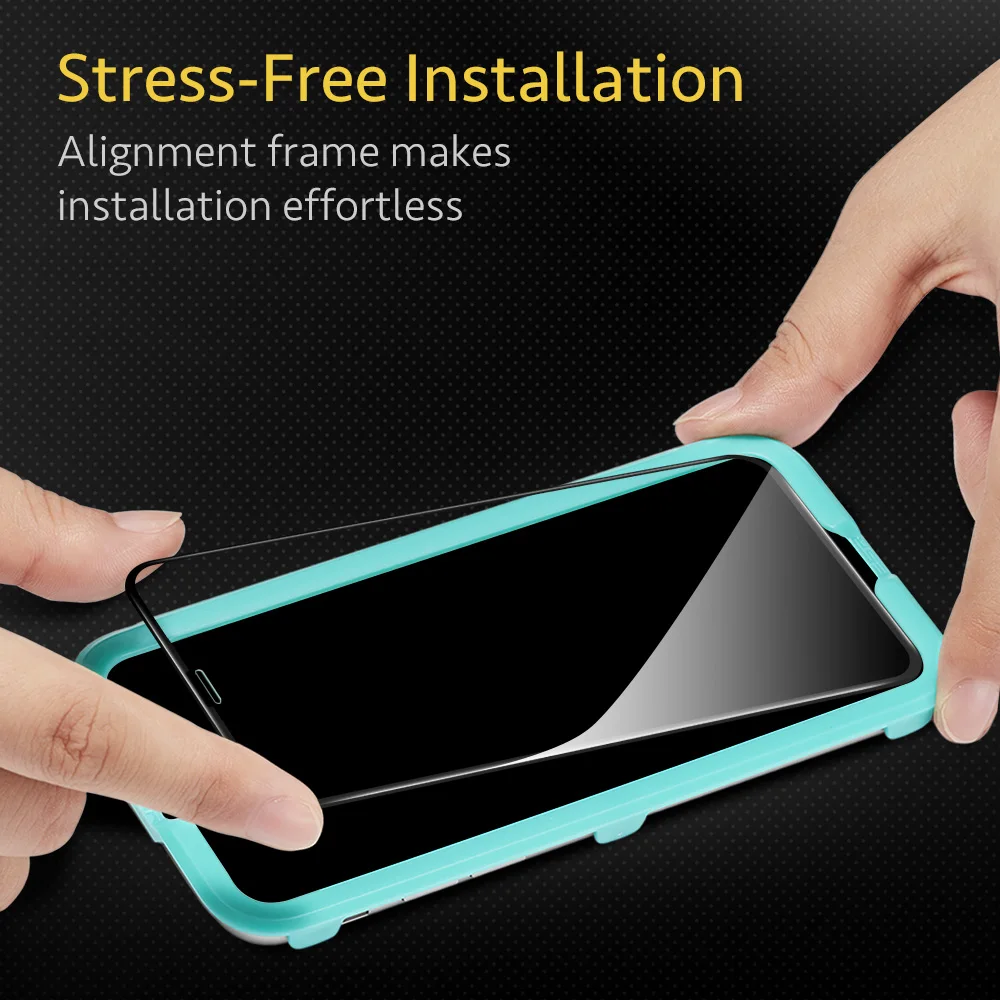 ESR 2PCS Tempered Glass for iPhone 11 12 13 Pro Max mini Screen Protector Clear Protective Glass for iPhone X XR XS Max SE 3 8 7
