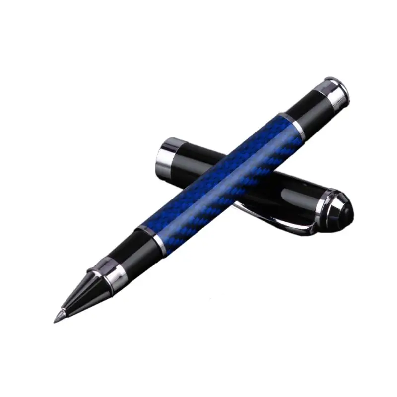 Carbon Fiber Signature Gel Ballpoint Pen Black Ink Business Writing Office School Supplies