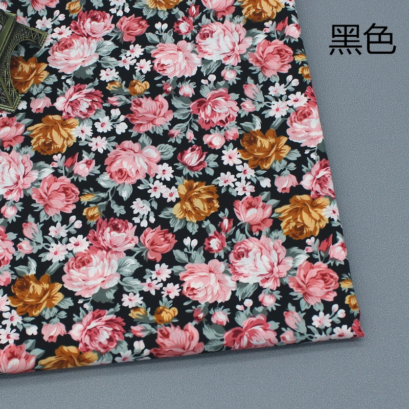 Rural style cotton reactive printing cloth large floral dress dress shirt person-visits from China scarf cotton fabrics