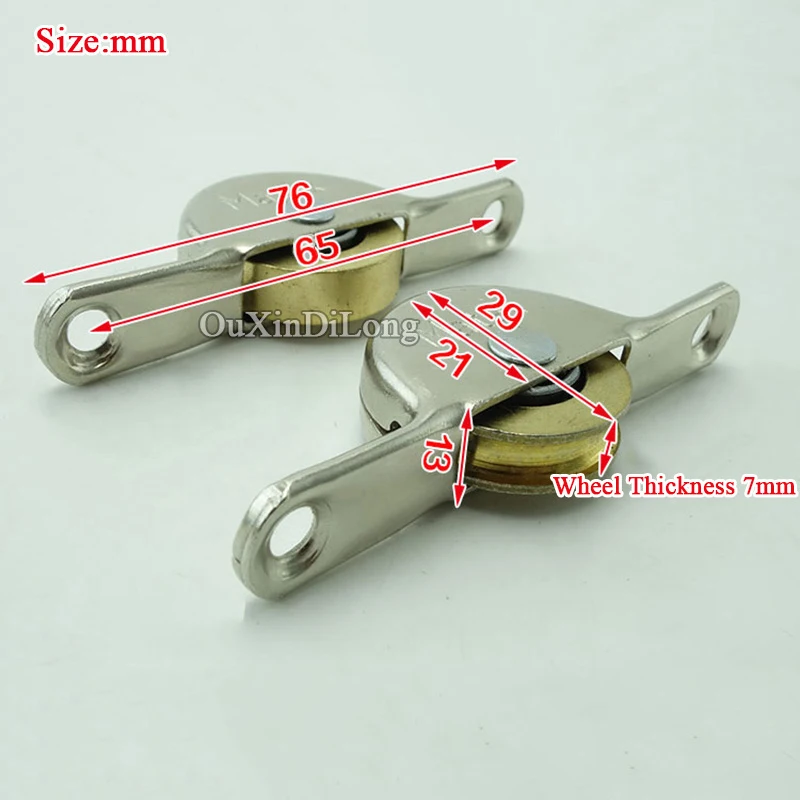 Brand New 5PCS Sliding Door and Window Rollers Pulleys Cupboard Cabinet Smoothly Copper Wheels Runners