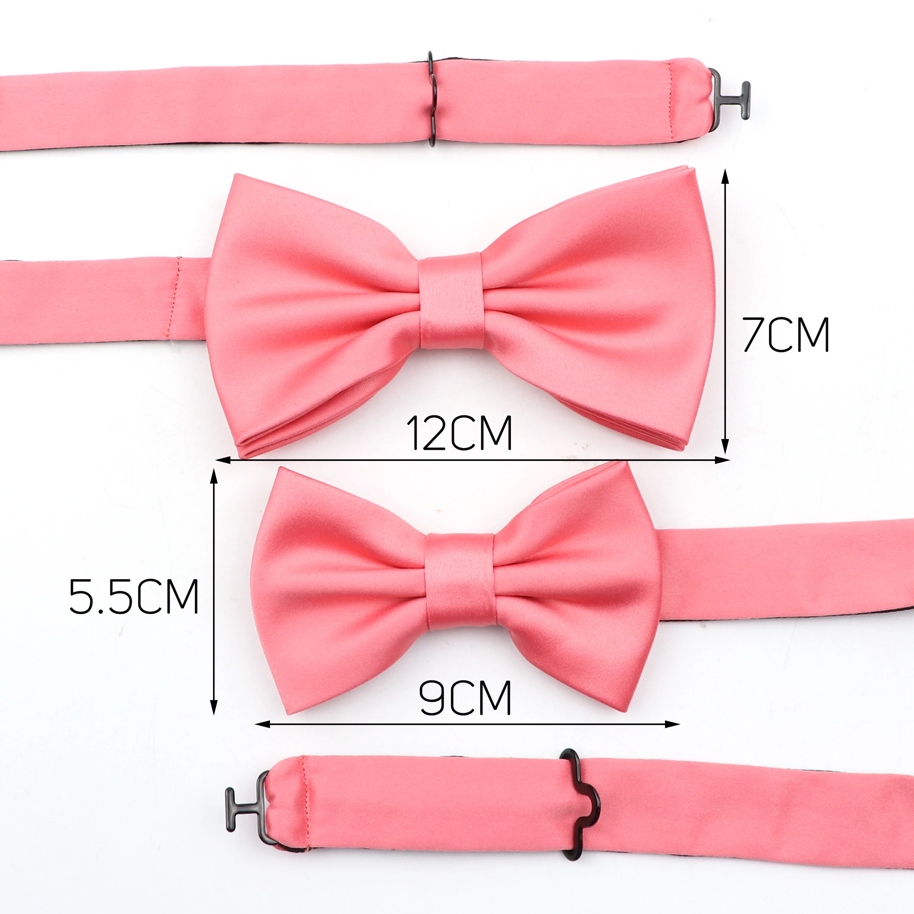 New Candy Color Parent-Child Bow Tie Set Fashion Men Women Kids Butterfly Peach Pink Black Purple Satin Bowtie Accessory Gift