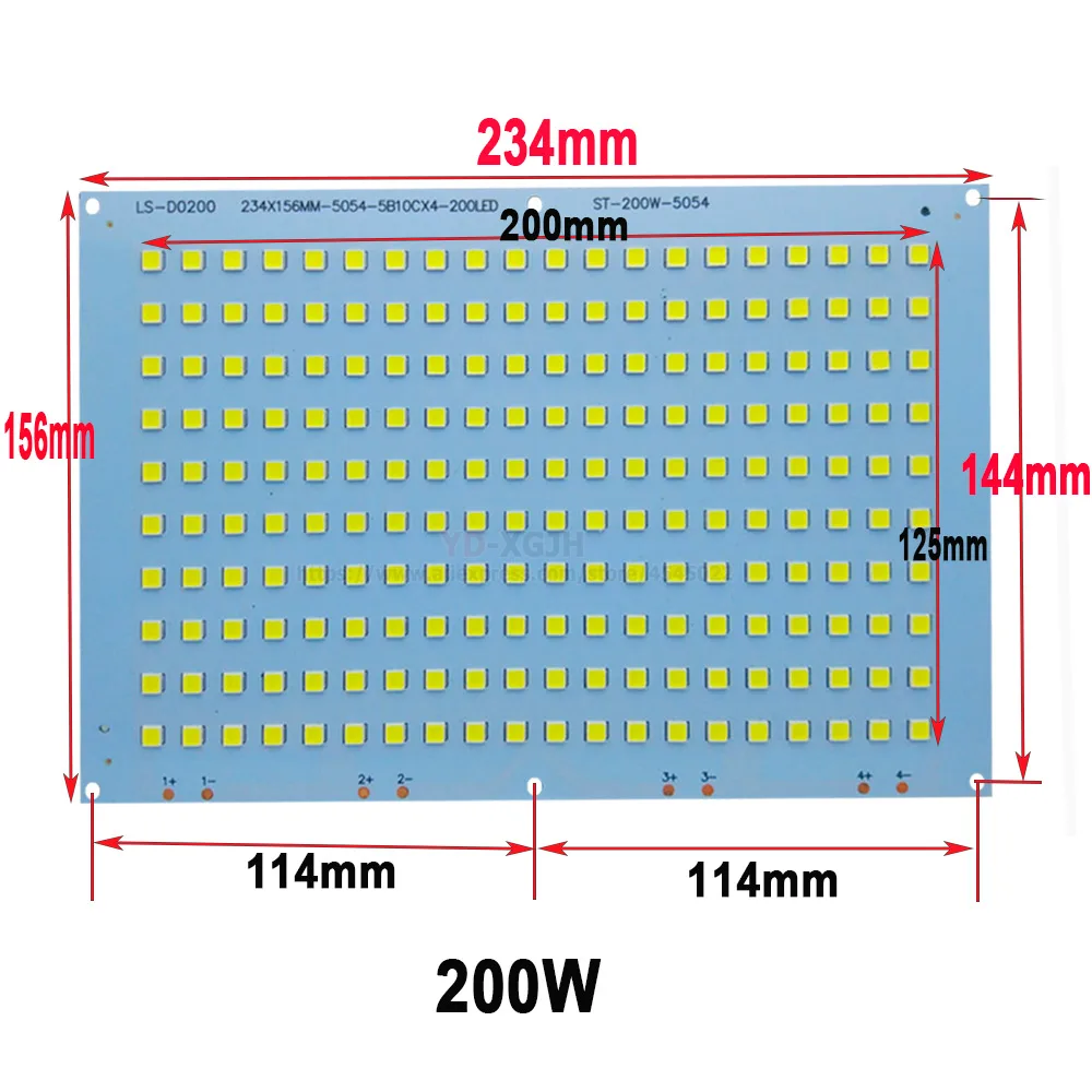 10 W 20 W 30 W 50 W 100 W 150 W 200 W SMD 5054 tablica led 100% pełna power LED reflektor PCB płyta aluminiowa do reflektor led