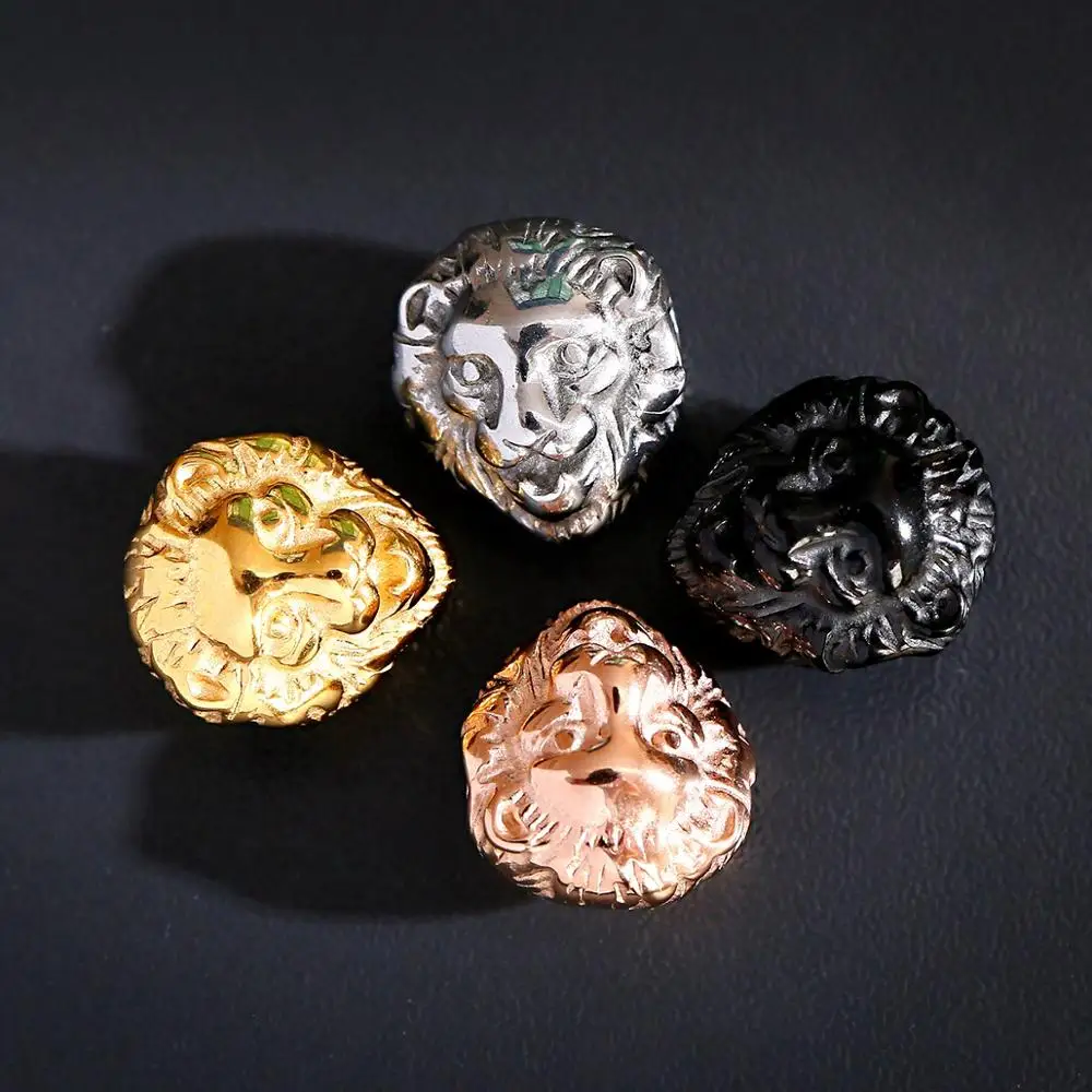 Wolf Lion Stainless Steel Beads Craft Making Charms For Jewelry Accessories Beads For Bracelets Hand Made Material Bead Kralen