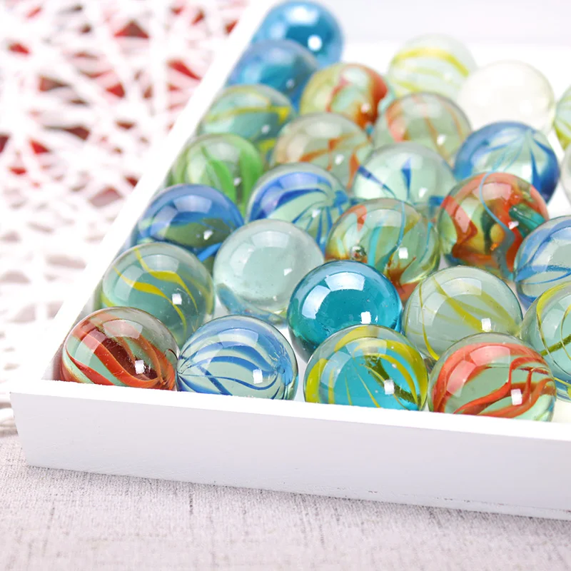 10/20PCS 14mm Colorful Glass Marbles Kids Marble Balls Run Game Solitaire Toy Accs Vase Filler&Fish Tank Home Decor Canicas