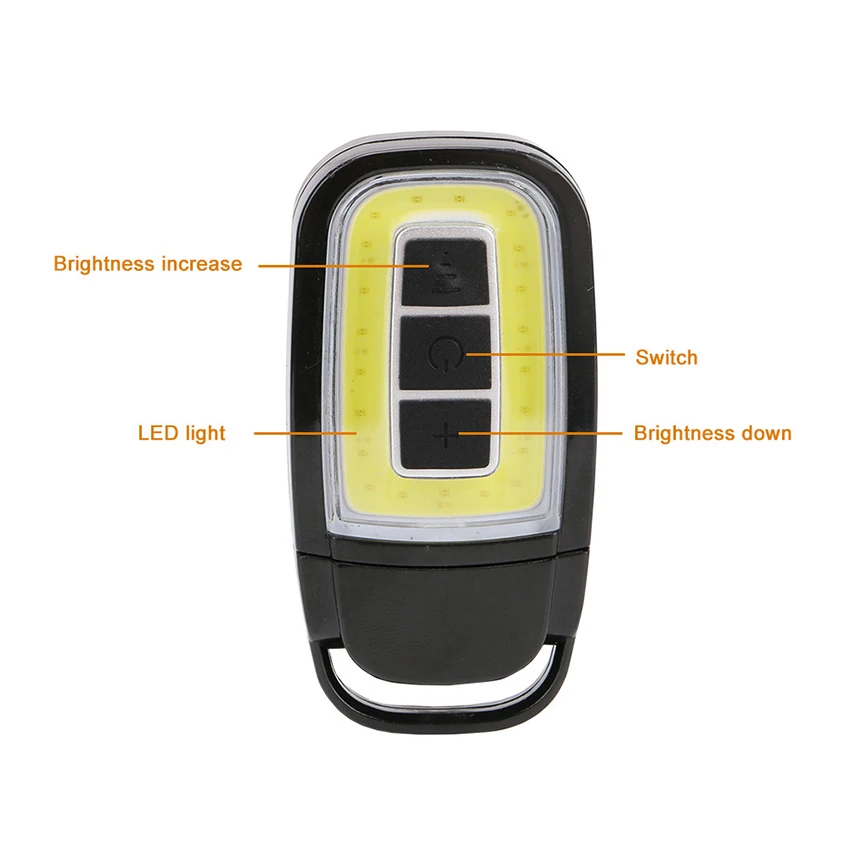 Mini luz LED de trabajo recargable, iluminación impermeable COB, llavero, 3 modos de iluminación, iluminación del sitio de trabajo para reparación de automóviles