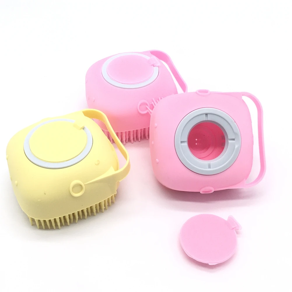 

Bath Brush Silicone Scrubber Dispenser Multifunction Bathroom For Baby Shower Brush Pet Body Fast Cleaning Massage Spa Brushes