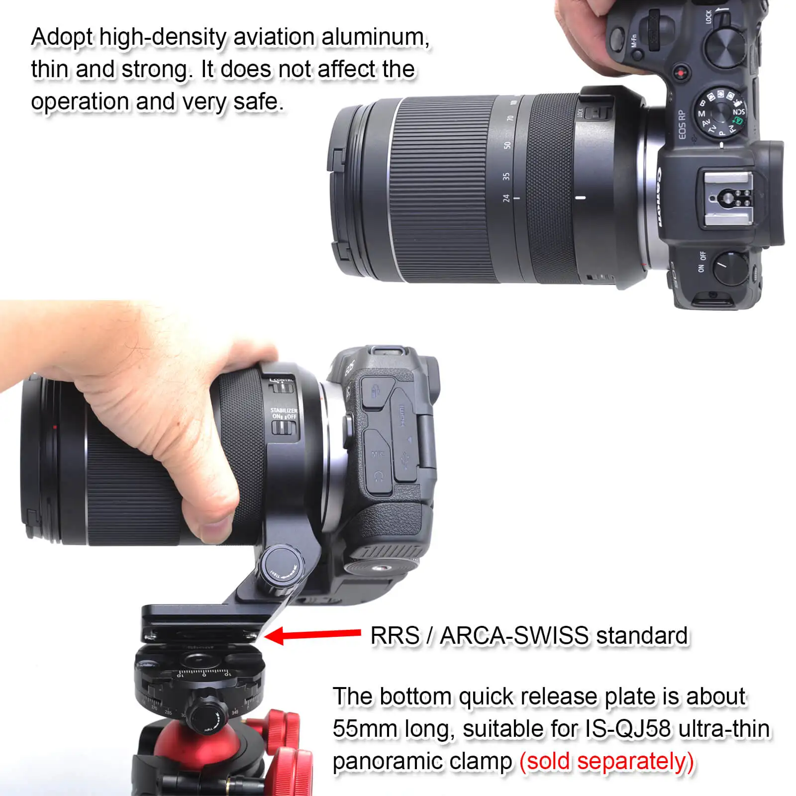 iShoot Lens Collar Tripod Mount Ring 79mm for Canon RF 24-240mm f/4-6.3 IS USM Lens, with Arca-Swiss Quick Release Plate