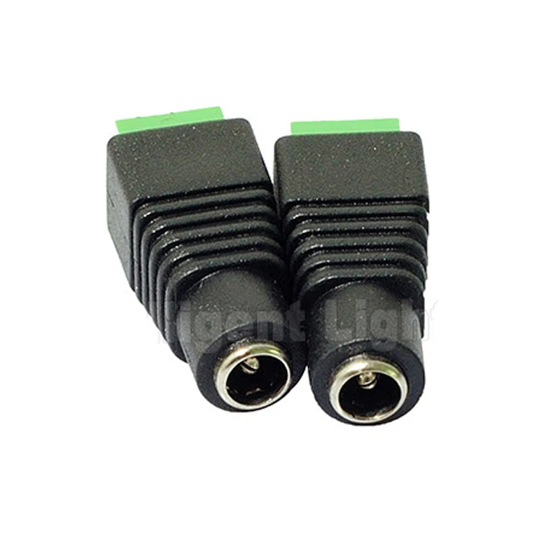 Power Jack Adapter Plug 5.5x2.1mm Female Male DC Connector for Led Strip 3014 3528 5050 5630 5730 Single Color light CCTV Camera