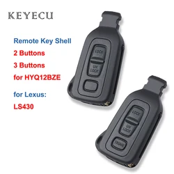 Keyecu Smart Remote Key Shell Case Cover Cover Frame 2/3 pulsanti per Lexus LS430 2002 2003 2004 2005 2006 HYQ12BZE