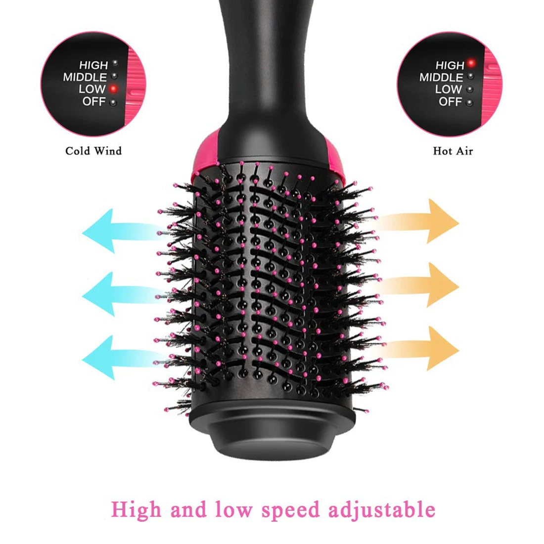 1000W pettine ad aria calda One Step Hair Styler asciugacapelli asciugacapelli spazzola per raddrizzare i capelli ferro da stiro pettine per capelli spazzola per capelli elettrica