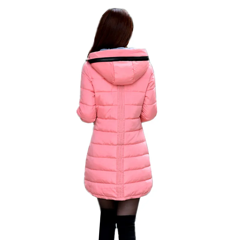 UHYTGF New Down cotton Jacket Women Winter Warm Coat Lady Fashion Korean Jacket Big size Thicken Coats Female Hooded Parka X399