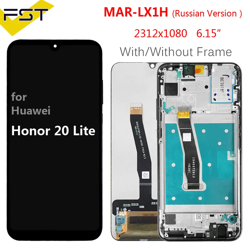 

Original LCD Display for Honor 20 Lite MAR-LX1H LCD Digitizer Assembly Replacement for Huawei Honor 20 Lite 6.15inch Screen